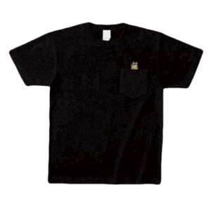 "TEST" Pocket T-Shirt DOGE Face Logo / BLACK